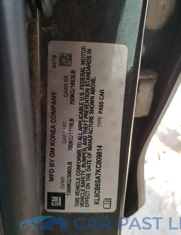 KL8CB6SA7KC809814# 13