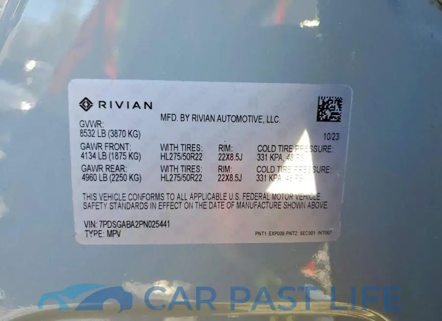 7PDSGABA2PN025441# 12