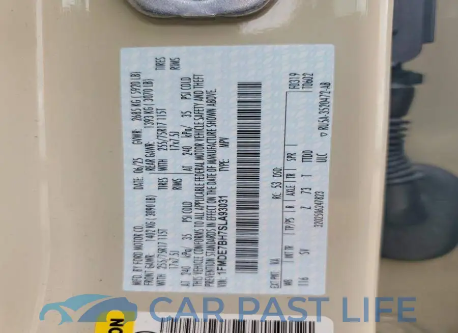 1FMDE7BH7SLA93031# 12