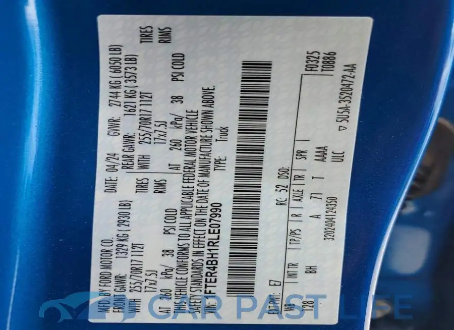 1FTER4BH1RLE07990# 11
