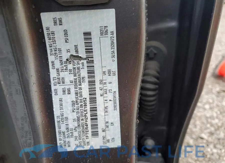 1FTER4FH2PLE18052# 12