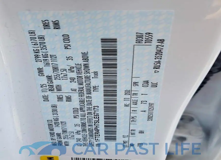 1FTER4PH7SLE67173# 12