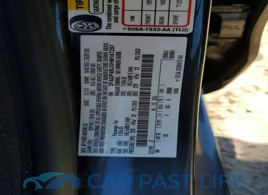3FADP4BJ3HM167297# 12