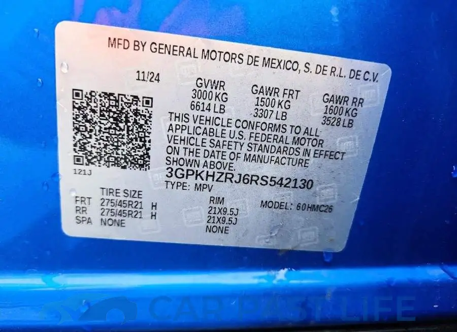 3GPKHZRJ6RS542130# 13