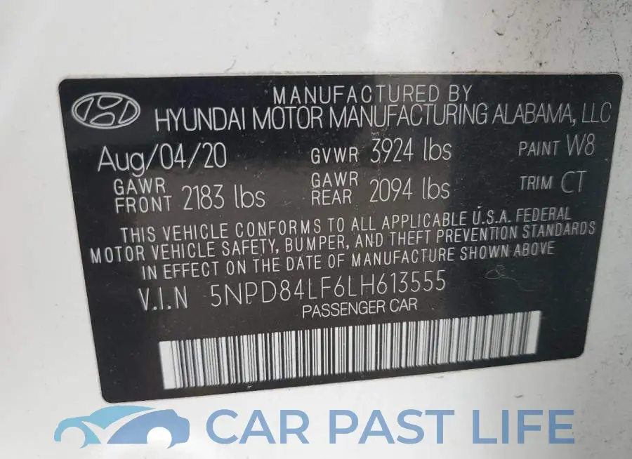 5NPD84LF6LH613555# 12