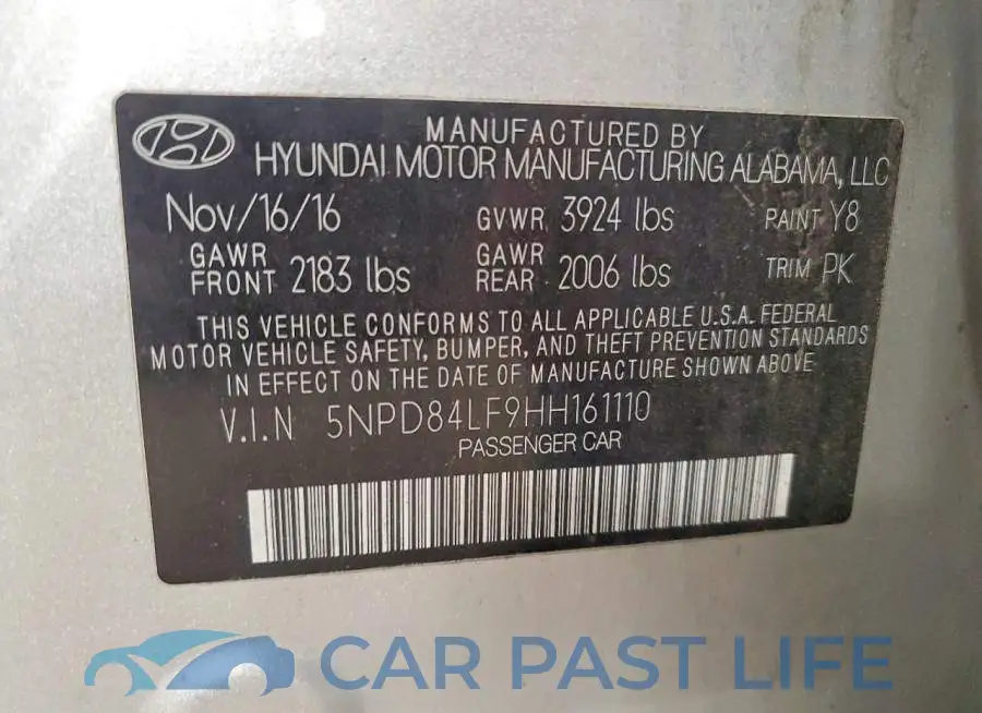 5NPD84LF9HH161110# 12