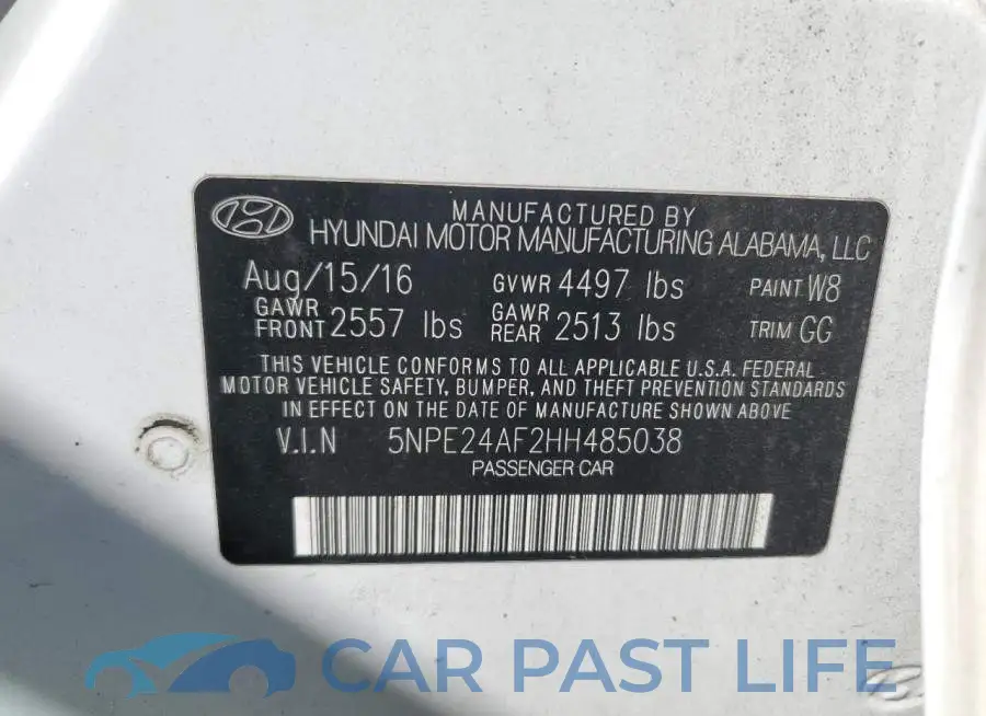 5NPE24AF2HH485038# 12