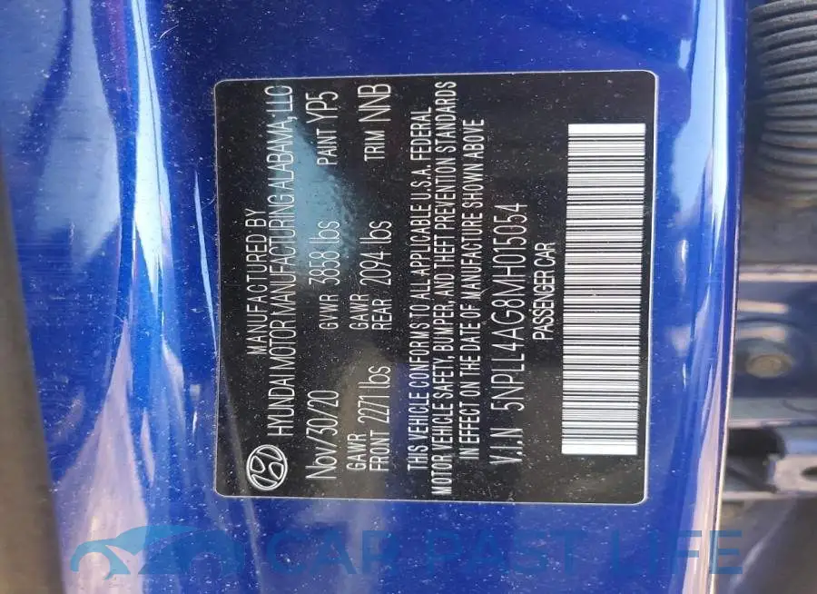 5NPLL4AG8MH015054# 12