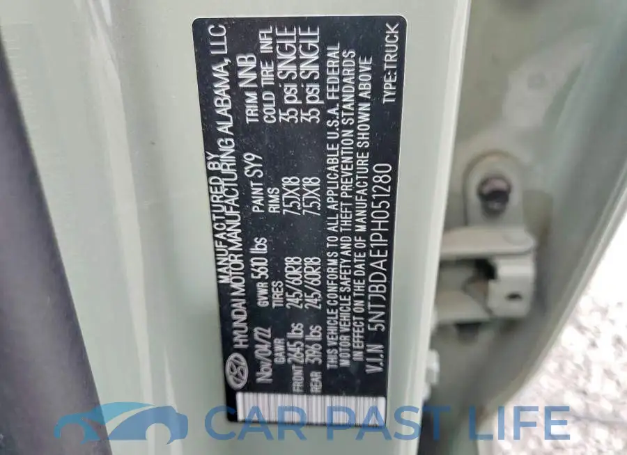 5NTJBDAE1PH051280# 12
