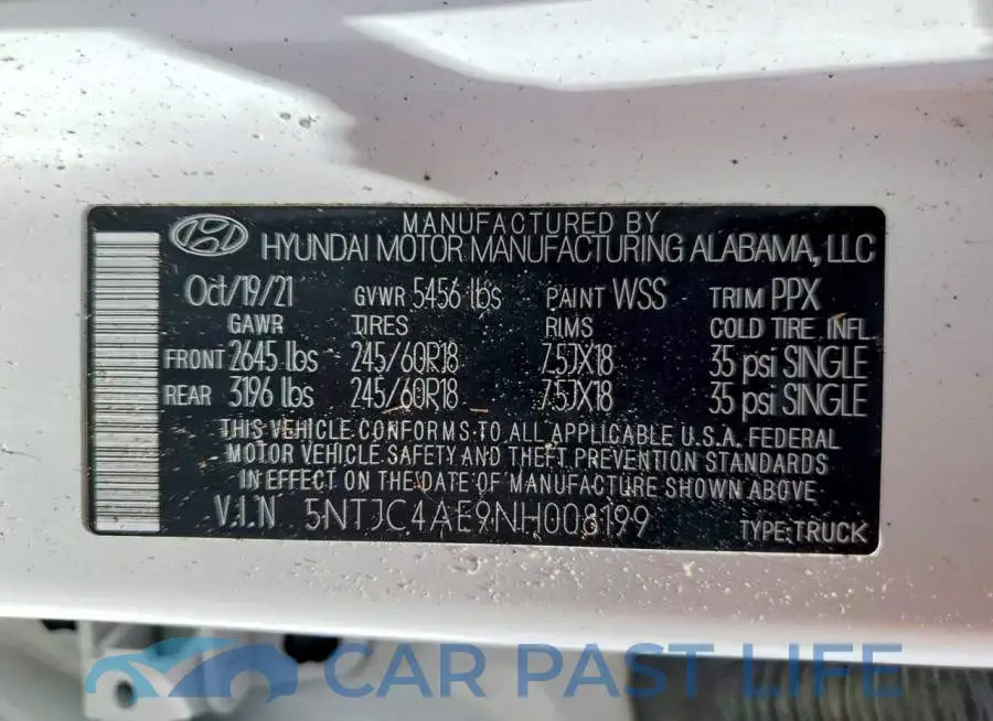 5NTJC4AE9NH008199# 12