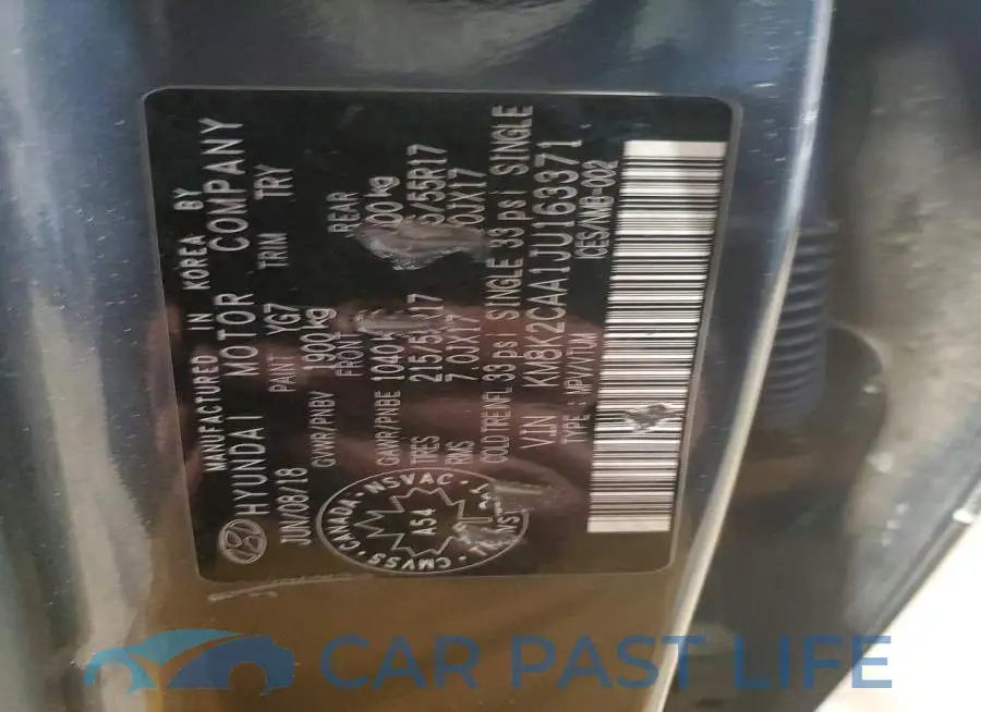 KM8K2CAA1JU163371# 14