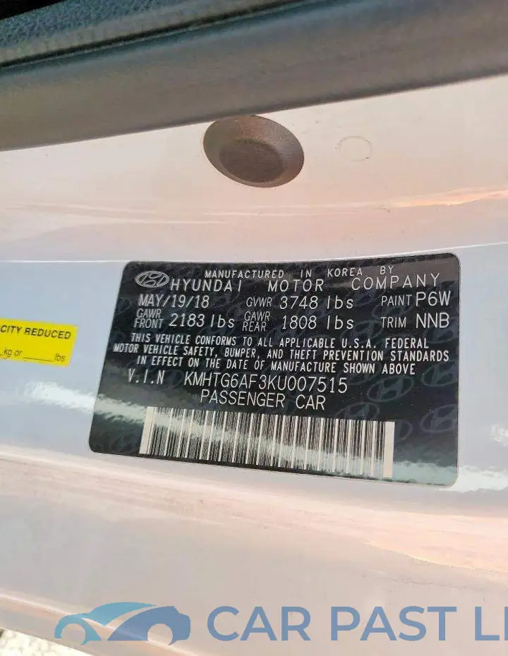 KMHTG6AF3KU007515# 12