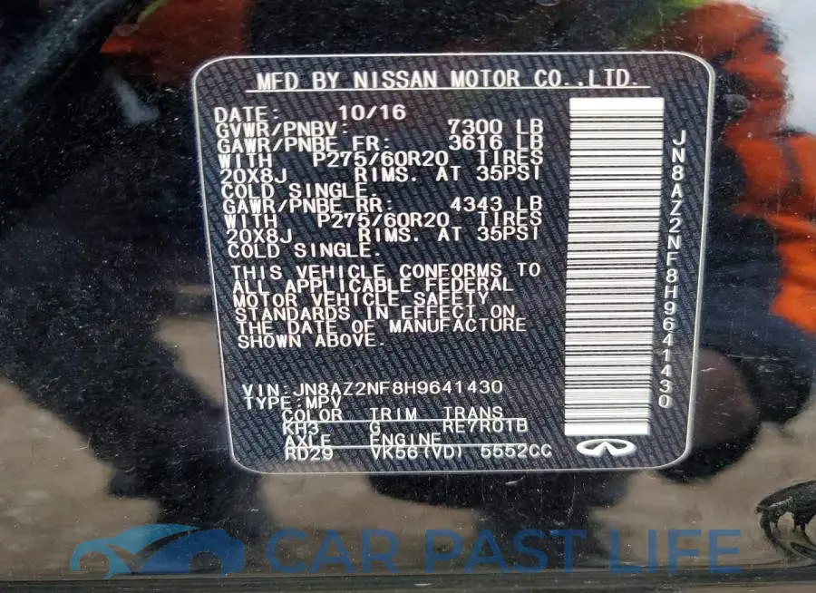 JN8AZ2NF8H9641430# 13