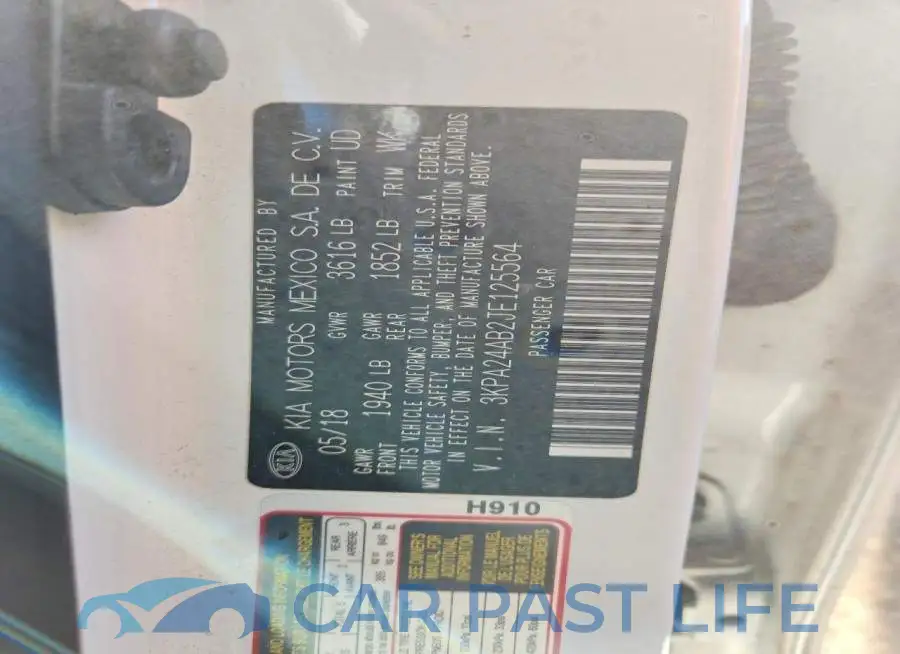 3KPA24AB2JE125564# 12