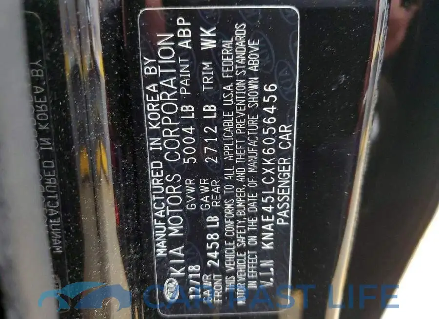 KNAE45LCXK6056456# 13