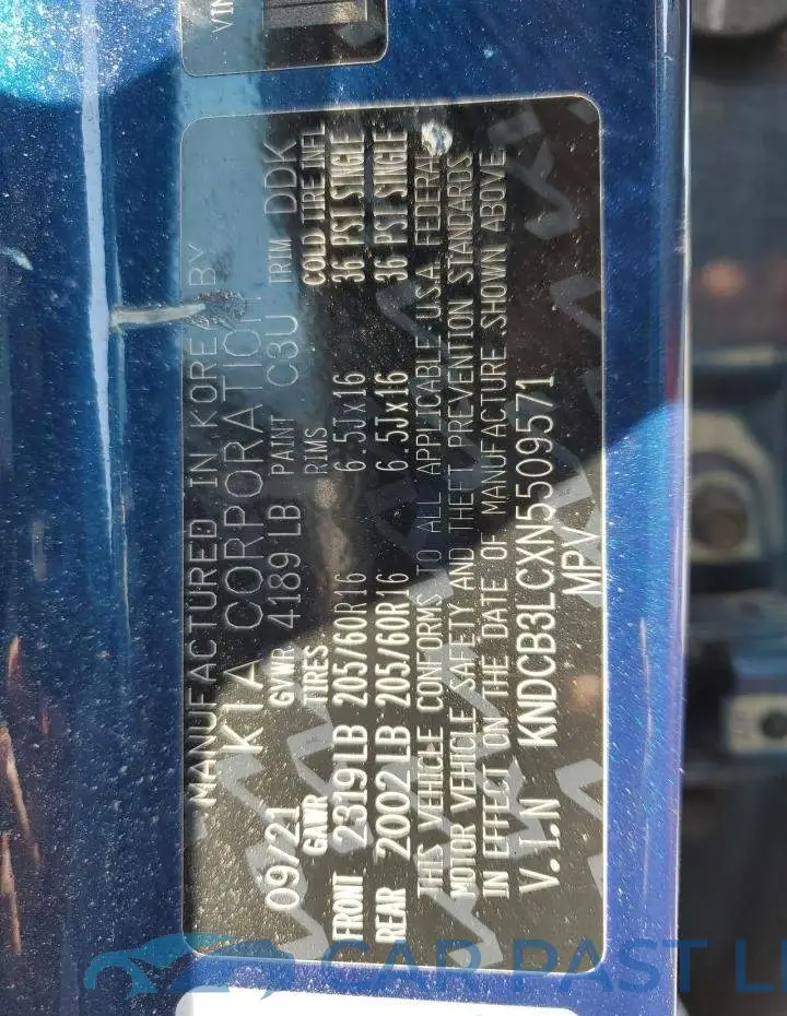 KNDCB3LCXN5509571# 13