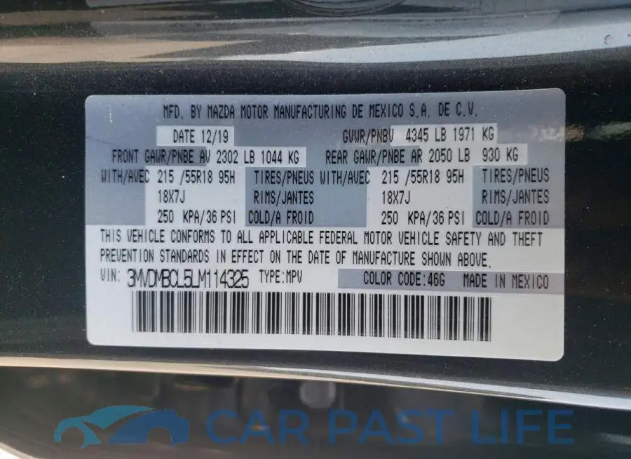 3MVDMBCL5LM114325# 13