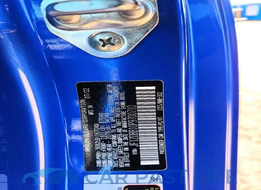 JF1ZDBB10P9700710# 12