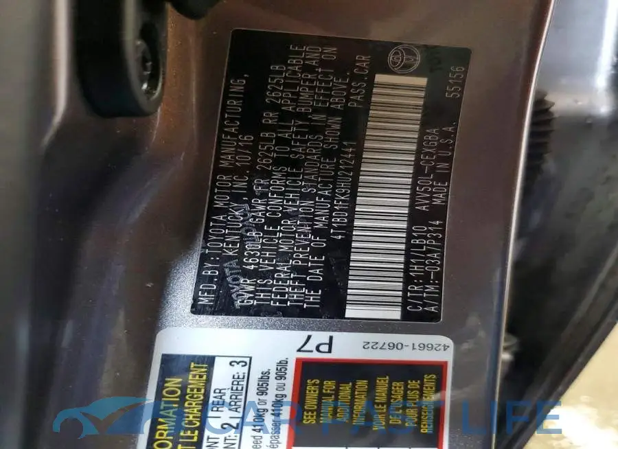 4T1BD1FK9HU212441# 12