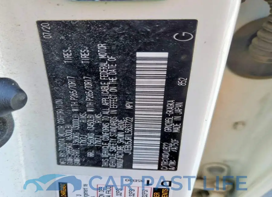 JTEBU5JR1L5833722# 13