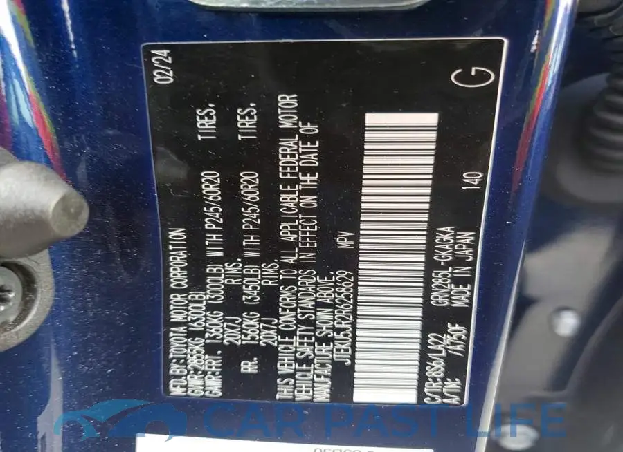 JTEKU5JR2R6258629# 13