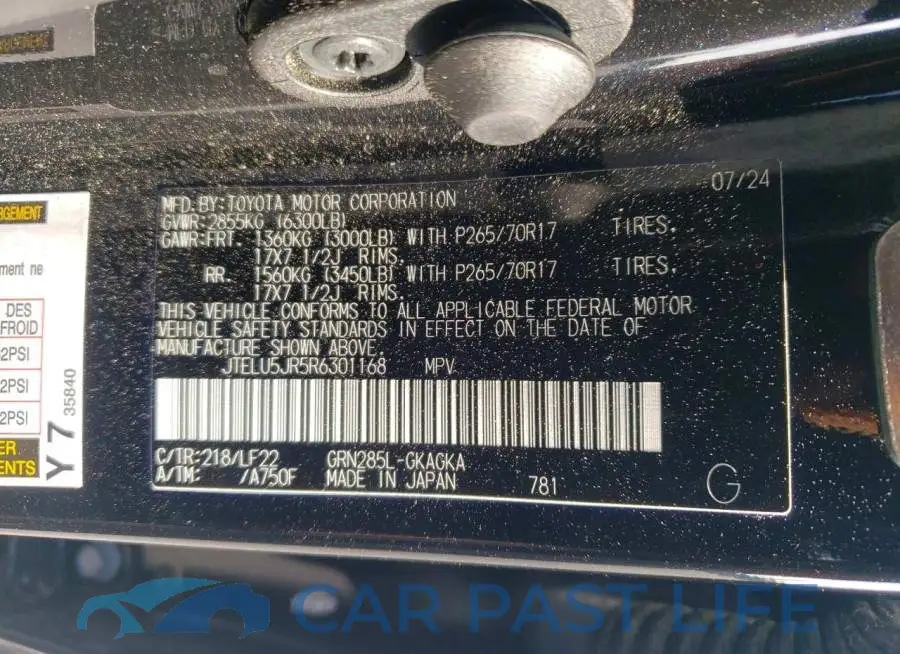 JTELU5JR5R6301168# 13