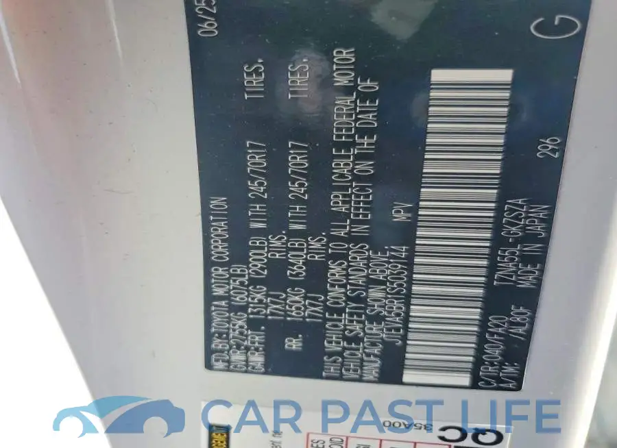 JTEVA5BR1S5039144# 12