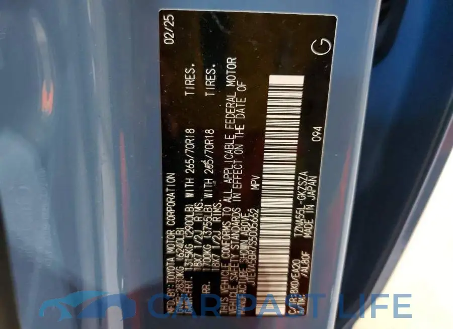 JTEVA5BR7S5005662# 14