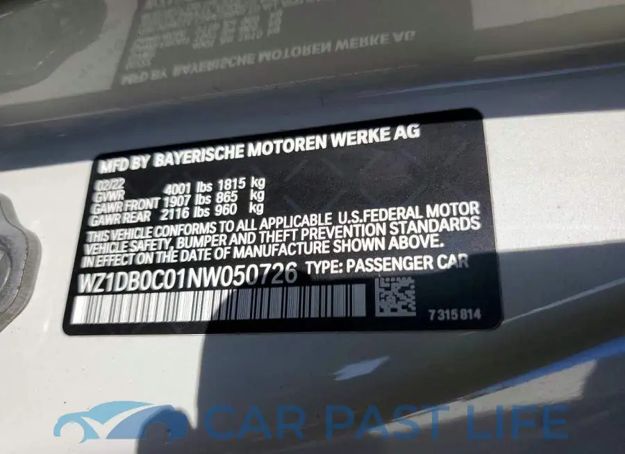 WZ1DB0C01NW050726# 13