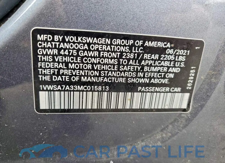 1VWSA7A33MC015813# 12