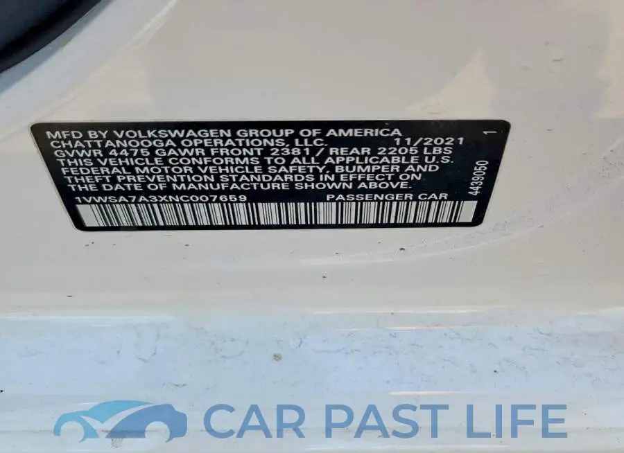 1VWSA7A3XNC007659# 12