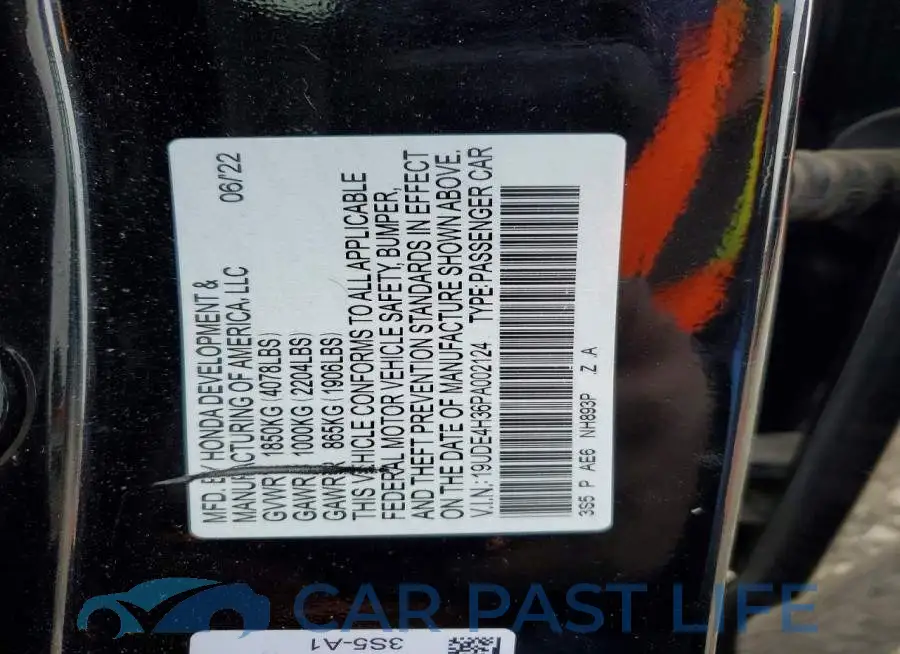 19UDE4H36PA002124# 12