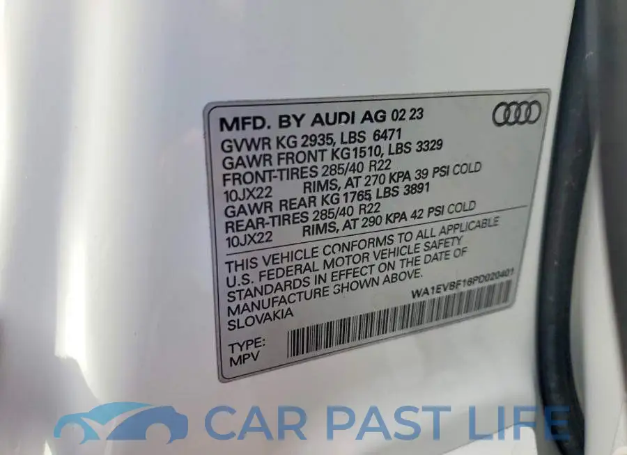 WA1EVBF16PD020401# 14
