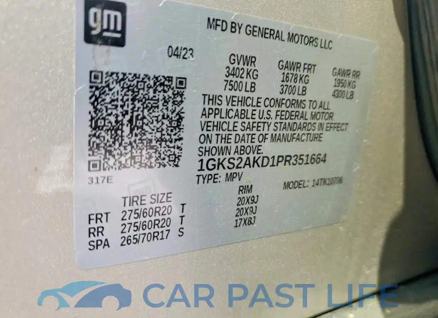 1GKS2AKD1PR351664# 13