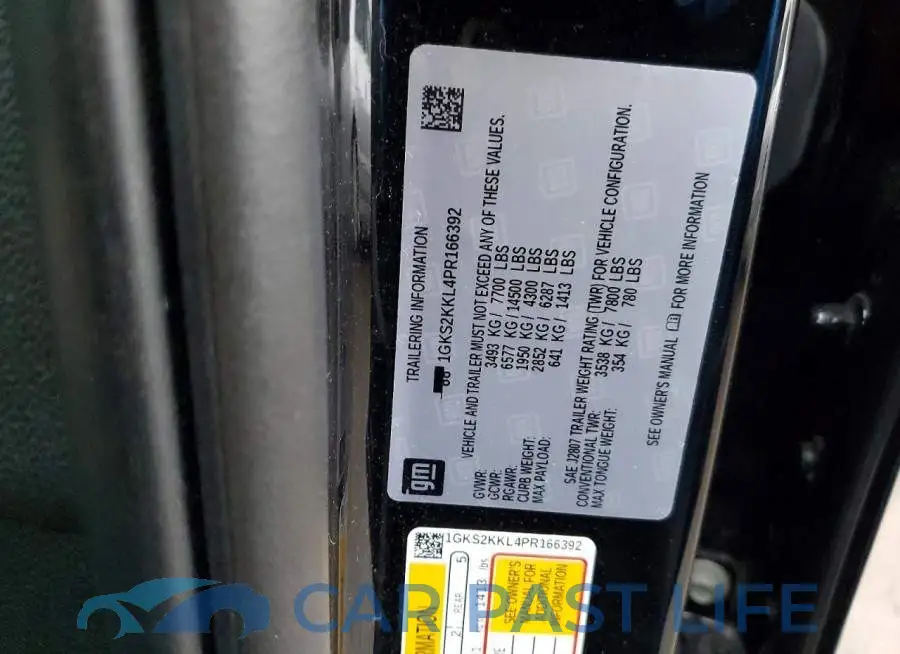 1GKS2KKL4PR166392# 12