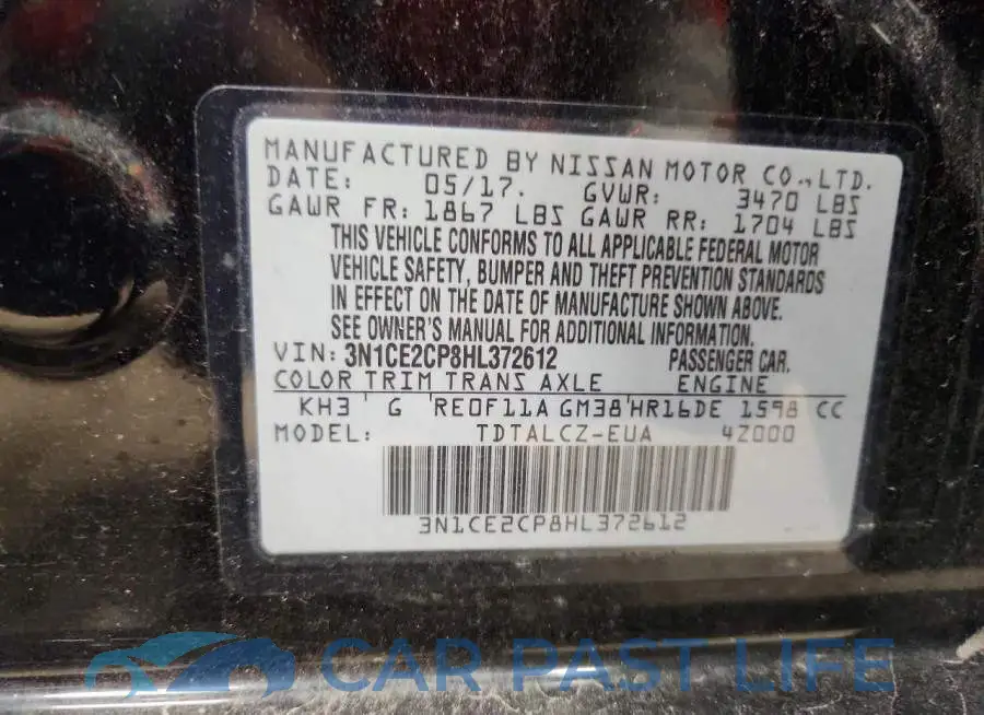 3N1CE2CP8HL372612# 12