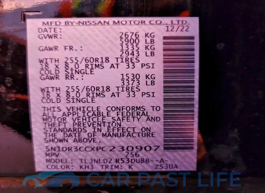 5N1DR3CCXPC230907# 13