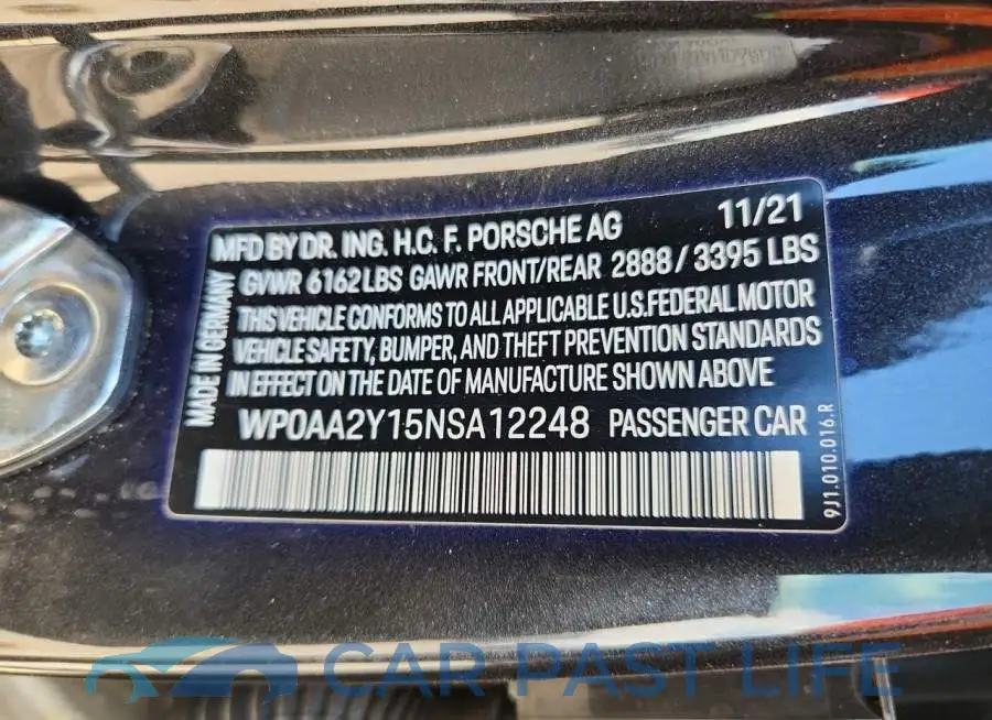 WP0AA2Y15NSA12248# 12
