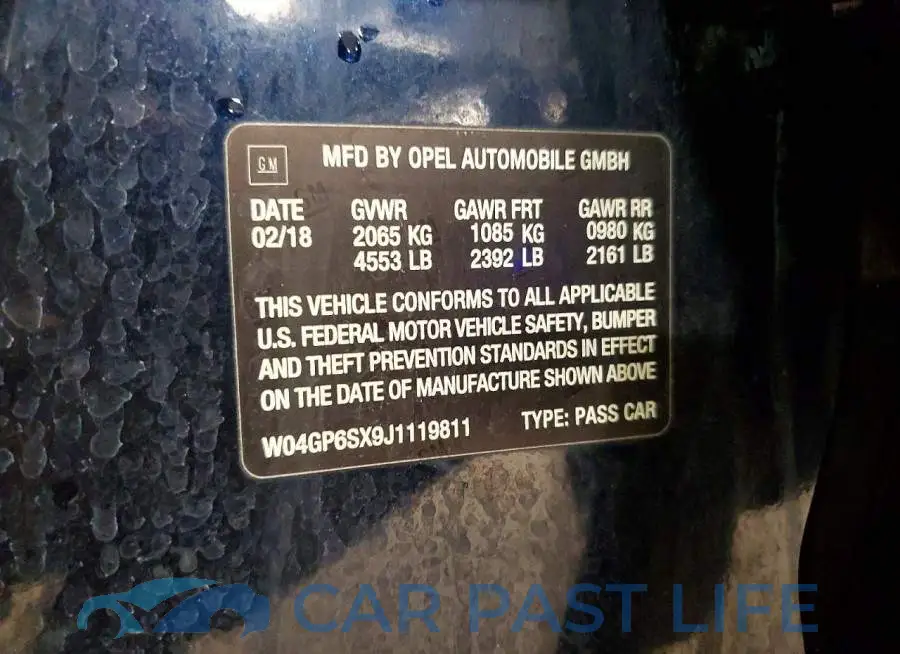 W04GP6SX9J1119811# 13
