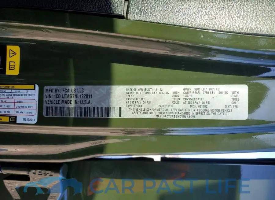 1C6HJTAG7NL122011# 12