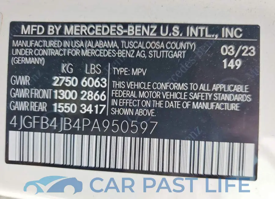 4JGFB4JB4PA950597# 13