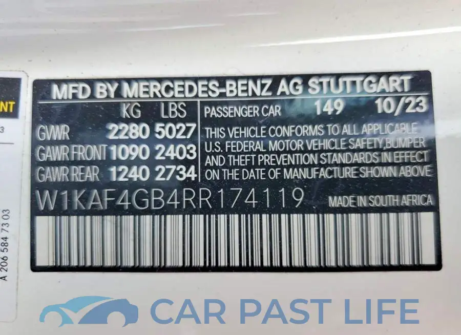 W1KAF4GB4RR174119# 12