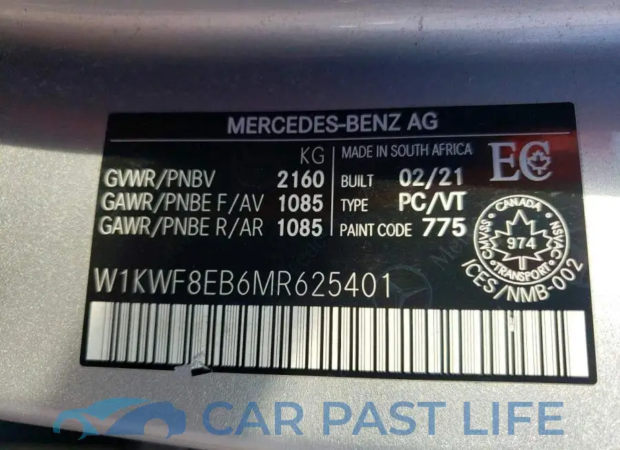 W1KWF8EB6MR625401# 12