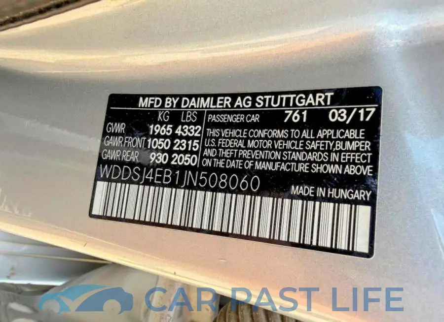 WDDSJ4EB1JN508060# 10