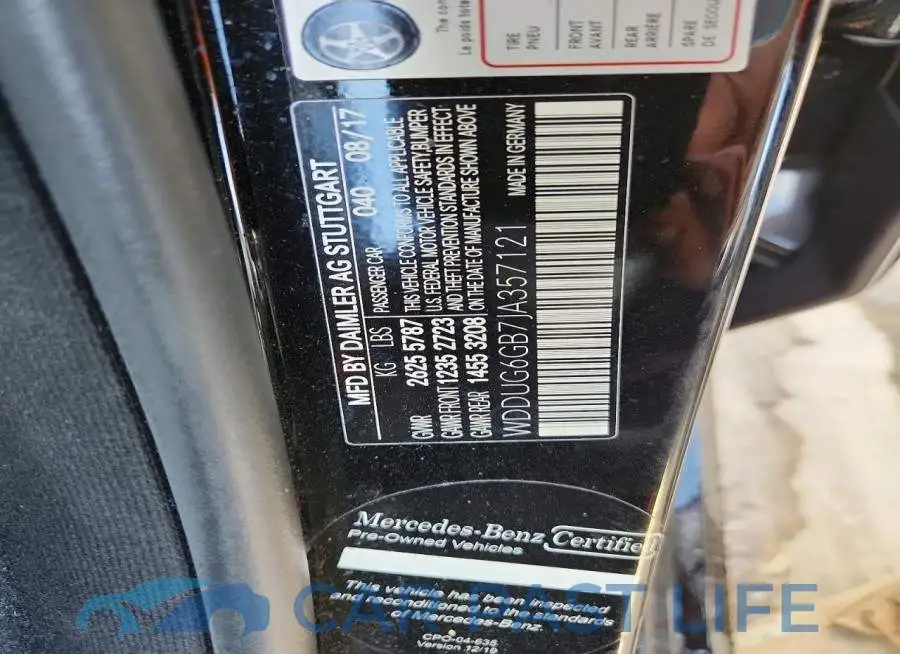WDDUG6GB7JA357121# 12