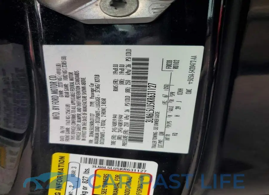 3LN6L5LU5KR631127# 12