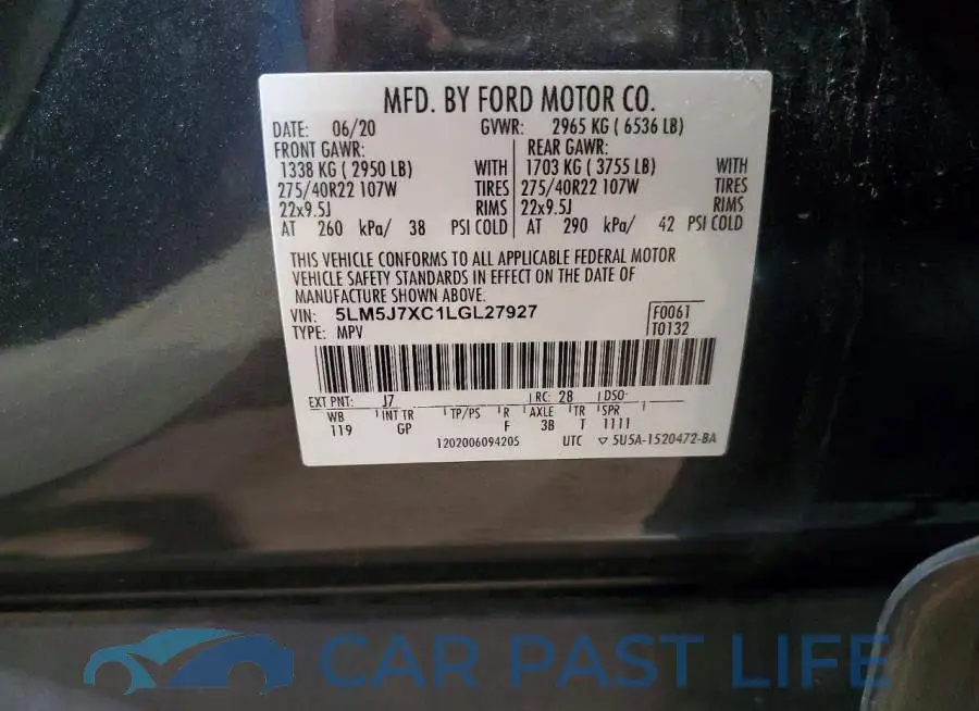 5LM5J7XC1LGL27927# 13