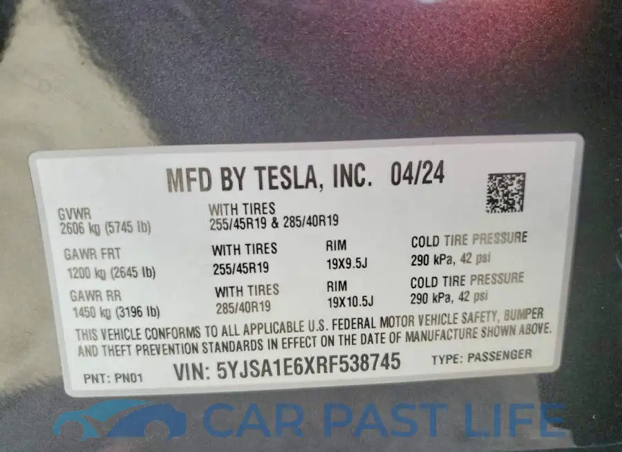 5YJSA1E6XRF538745# 12