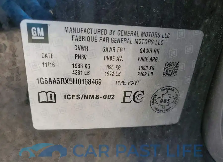 1G6AA5RX5H0168469# 12