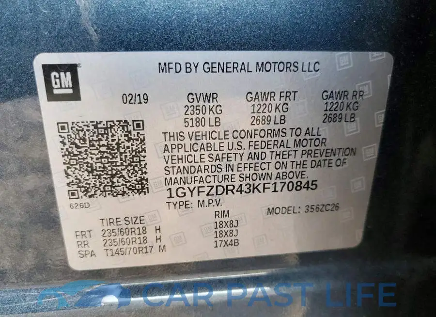 1GYFZDR43KF170845# 13